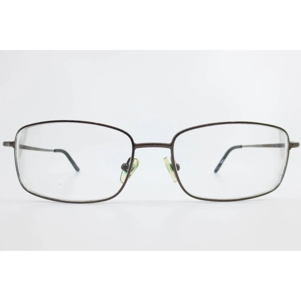 Saki MOD.313 Gunmetal Rectangular Eyeglasses Frames 56-17-145 Handmade Japan